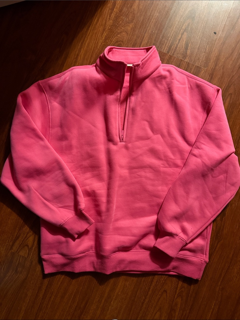 Comfrt Pink Quarter-Zip Sweater with pockets size XL